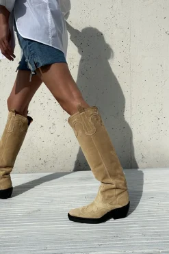 Hot Cph286 Suede Frauen Westernstiefel